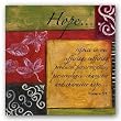 Words To Live By - Hope by Debbie Dewitt 7"x7" Art Print Poster