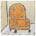 Eurographics ANF1369 Anna Flores, Jumping Chair 18 x 18 cm, Hochwertiger Kunstdruck