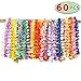 Joyin Toy 60 Counts Tropical Hawaiian Luau Flower Lei Party Favors (5 Dozen)