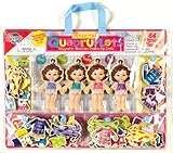 T.S. Shure Teeny Tiny Quadruplets Magnetic Wooden Dress-Up Dolls