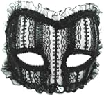 Transparent Mask. Black Lace/Band