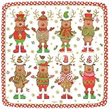 Entertaining with Caspari Entertaining Square Salad and Dessert Plates, Sweater Party, Pack of 8