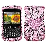 Rhinestones Protector Case BlackBerry Curve 8520 8530 / Curve 3G, Fervor He ....