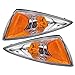 AutoandArt Brock Replacement Driver and Passenger Set Park Signal Side Marker Lights Compatible with 2000-2002 Cavalier 22667009 22667010