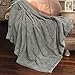 Home Soft Things Silver Herringbone Brushed Throw Blanket, 50'' x 60'', Silver, Lightweight Fluffy Plush Comfy Cozy Couch Bed Covers Suitable for Kids Adults Friends Home Décor