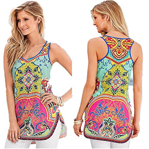 Sunward(TM) Sexy Women Summer Printed Vest Top Sleeveless Shirt