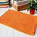 Hughapy Chenille Bathroom Rug Non Slip Bath Mat Extra Soft and Absorbent Shaggy Rugs Plush Carpet Mats for Bathroom Living Room (Orange, 31x 20 inch)