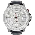 DKNY Men's Black Croco-Embossed Leather Strap Chronograph Watch