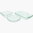 Pyrex Bakeware 3-Piece Baking Dish Set, Clear