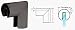 C.R. LAURENCE GR30VDU CRL Dark Bronze 3 90 Degree Vertical Corner for 1/2 or 5/8 Glass Cap Railing