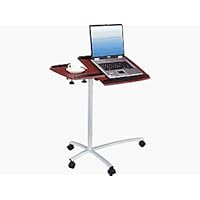 Adjustable Laptop Cart in Mahogany Finish: Mahogany