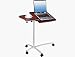 Mobile Laptop Desk-Sturdy Steel Frame-Mahogany Grain/Silver (Mahogany/Silver) (30