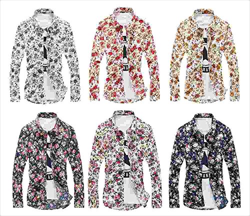 (ボナスティモーロ) Buona stimolo メンズ 花柄 シャツ 長袖 アロハ 総柄