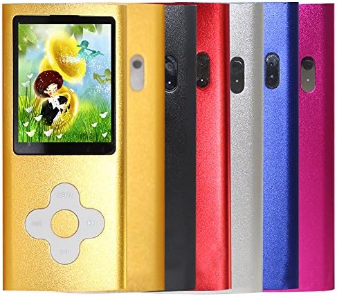 Rshop New 8GB Golden Color Slim MP4/MP3 Player Music 1.7'' Lcd Screen Mp4 Music/Audio/Media Player with Earphone and Usb Cable /Support Camera Video Movie Ebook Games Photo View