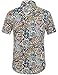 SSLR Men's Summer Casual Flower Short Sleeve Shirt