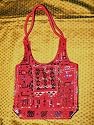 Boho Banjara Gypsy India Pink Sari Handbag Purse Totes