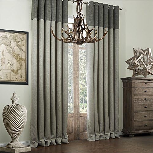 IYUEGOU Classic Bamboo Fiber Faux Room Darkening Grommet Top Curtain Draperies With Multi Size Custom 50" W x 96" L (One Panel) by I Love Curtains