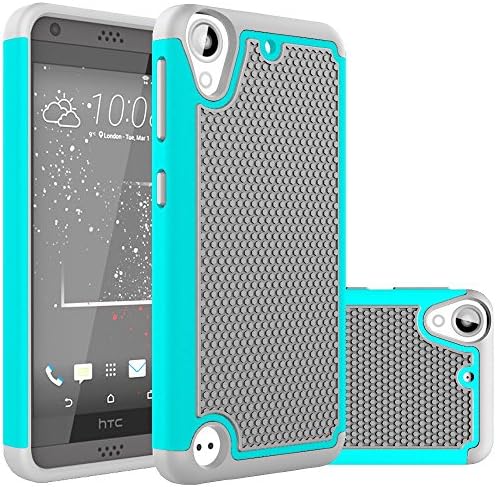 HTC Desire 630 Case, HTC Desire 530 Case, Sophmy [Shock Absorption] Drop Protection Armor Hybrid Dual Layer Protective Case Cover for HTC Desire 630 / 530 (mint+grey)