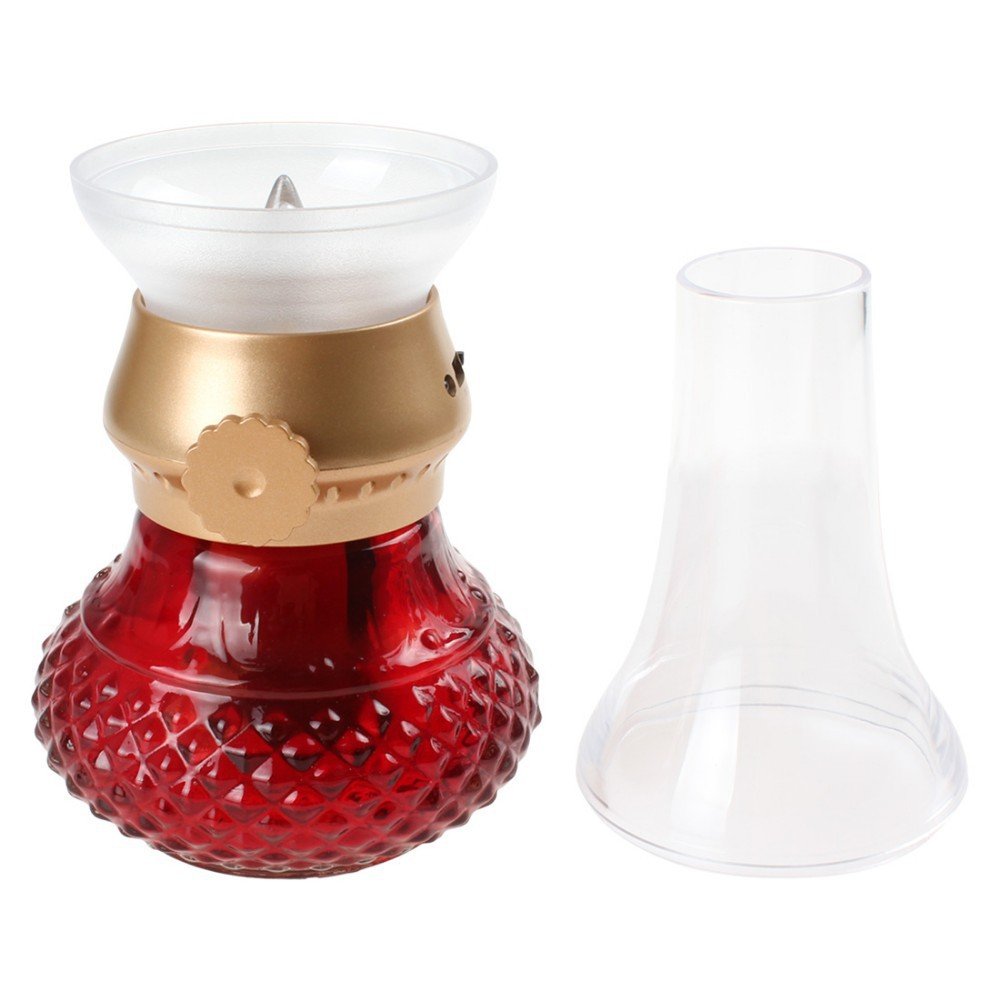 Anpress Decorative Rechargeable Flameless Candle Lantern, Vintage Oil