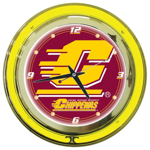NCAA Central Michigan 14-Inch Neon Clock
