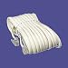 Telephone Cord, Extension, Modular, 25' Long, Phone to Wall Jack, Ivory SOF4020