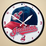 MLB Cleveland Indians Round Clock