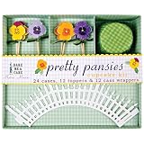 Meri Meri Cupcake Wrapper Kit Pretty Pansies