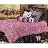 Paisley Girls Pink Western Bedding Set - Twin