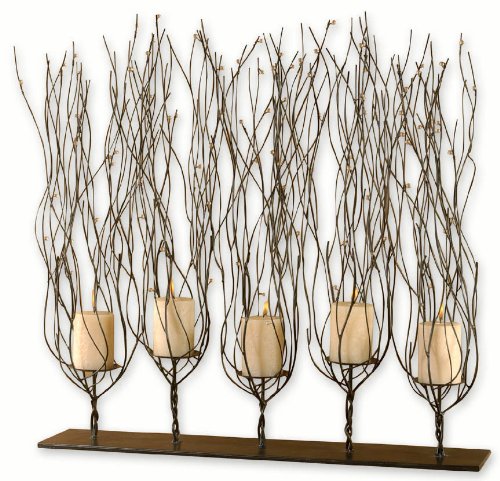 Uttermost 6-Inch by 30-Inch Fedora Candleholder