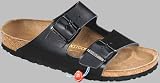 BIRKENSTOCK Arizona, Sandals, Black, Leather, Regular Width, Size 35