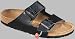 BIRKENSTOCK Arizona, Sandals, Black, Leather, Regular Width, Size 35