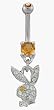 November Birthstone Playboy Belly Button Ring