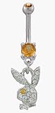 November Birthstone Playboy Belly Button Ring