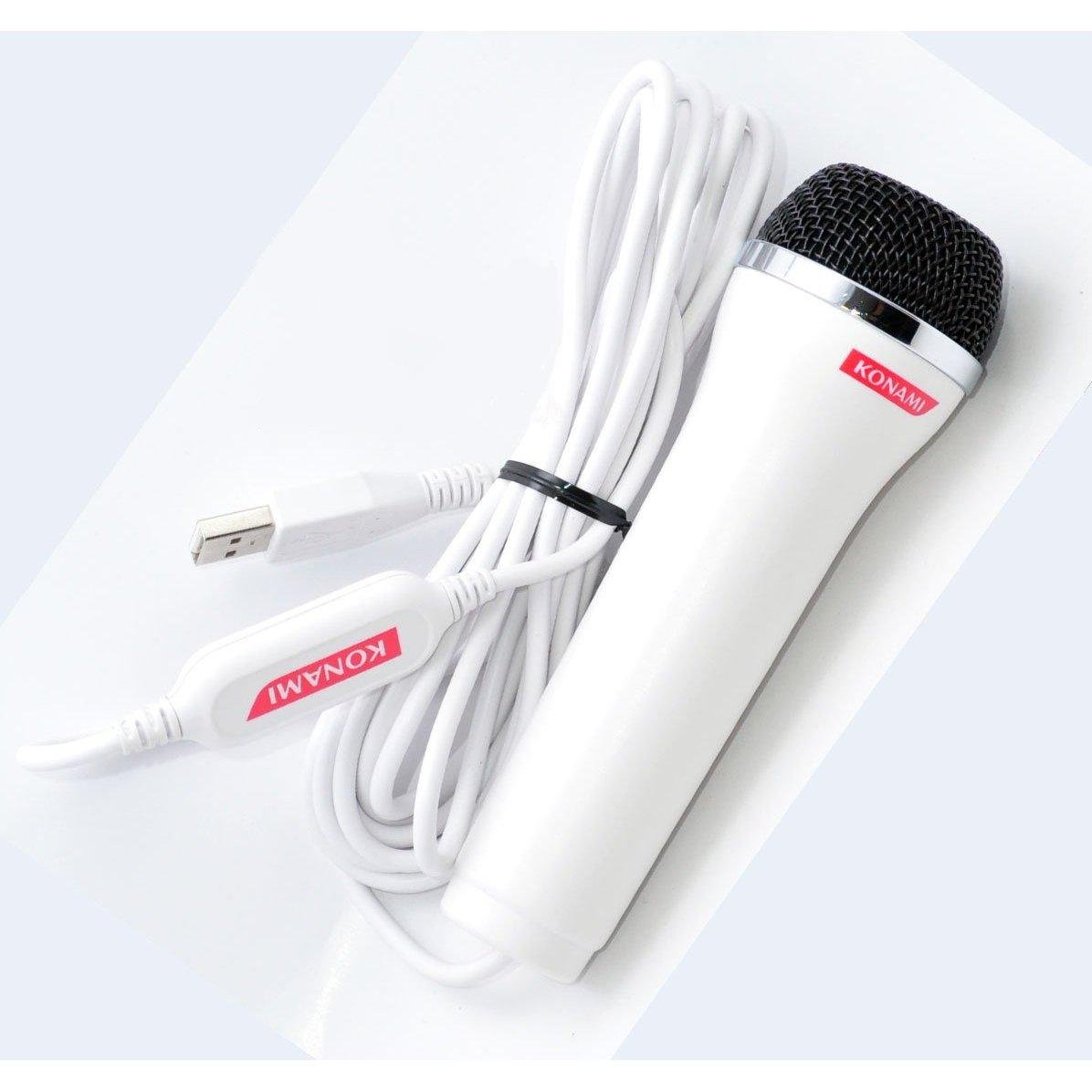 Official Konami Branded Karaoke Revolution Microphone White Wii PS3