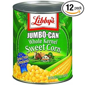 Libby's Jumbo-can Whole Kernel Sweet Corn, 29-Ounce Cans (Pack of 12)