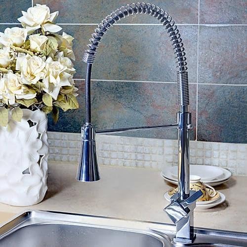 Yannlii Pull Out Chrome Kitchen Sink Faucet Vessel Faucet Centerset Widespread Modern Single Handle Single Hole Facuets Sprayer Lavatory Faucets Unique Designer Plumbing Fixtures Supply Lines Tub Shower Mixer Taps
