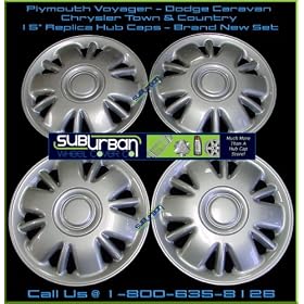 206 Series Voyager / Town & Country 15" Replica Hubcaps