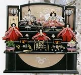 彩収納セット（パールブラック） ひな人形 三段飾り ５人飾り 雛人形