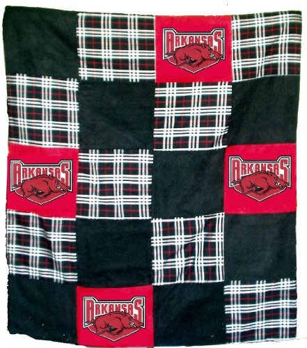 Arkansas Razorback Patchwork Quilt Blanket