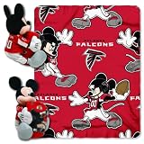 Disney/NFL Atlanta Falcons Mickey Character Shaped Pillow with 40-Inch-by-50-Inch Fleece Throw Set