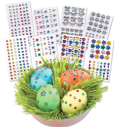 Rhinestone Egg-Decorating Kit with Peel-and-Stick Gems, Primary