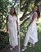 Midnight Palm Long Tank Button Front Hawaiian Aloha Dress in White with White Trees