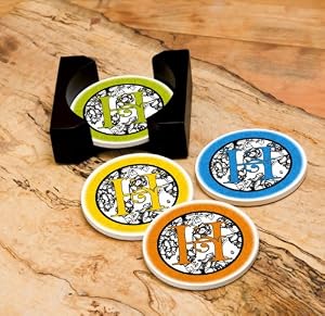Gablecrest Monogram Absorbent Coaster Set (No Caddy) - H