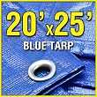 20' X 25' Large Blue Multi-Purpose 6-mil Poly Tarp for roofs, Trucks, RV Cover 20x25 Waterproof Construction Grade Tarpaulin by Grizzly Tarps