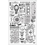 Elements Remnant Rubs by Tim Holtz Idea-ology, 5 x 7 Inches, 2 Sheets, Black/White, TH93057