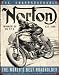 Norton Motorcycle Racing Winner Metal Sign , 16x13