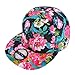ZLYC Women Fashion Floral Print Adjustable Casual Snapback Baseball Cap Hat (Red)