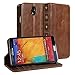 Galaxy Note 3 case, GMYLE Book Wallet Case Vintage for Samsung Galaxy Note 3 III N9000 - Brown Crazy Horse Pattern PU Leather Wallet Stand Cover