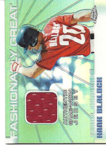 Hank Blalock 2004 Topps Chrome Fashionably Great Game Used Jersey Card #FGR-HB Texas Rangers