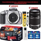 Canon EOS Rebel XSi (a.k.a. 450D) SLR Digital Camera Kit (Silver) with 55-250mm IS Lens + Willoughbys Bundle Kit